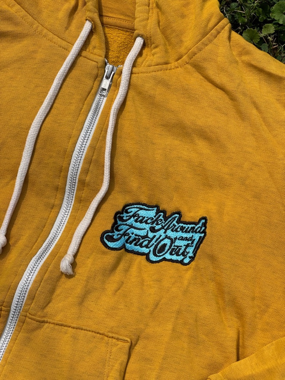 FAFO Mustard Yellow Zip-Up Hoodie